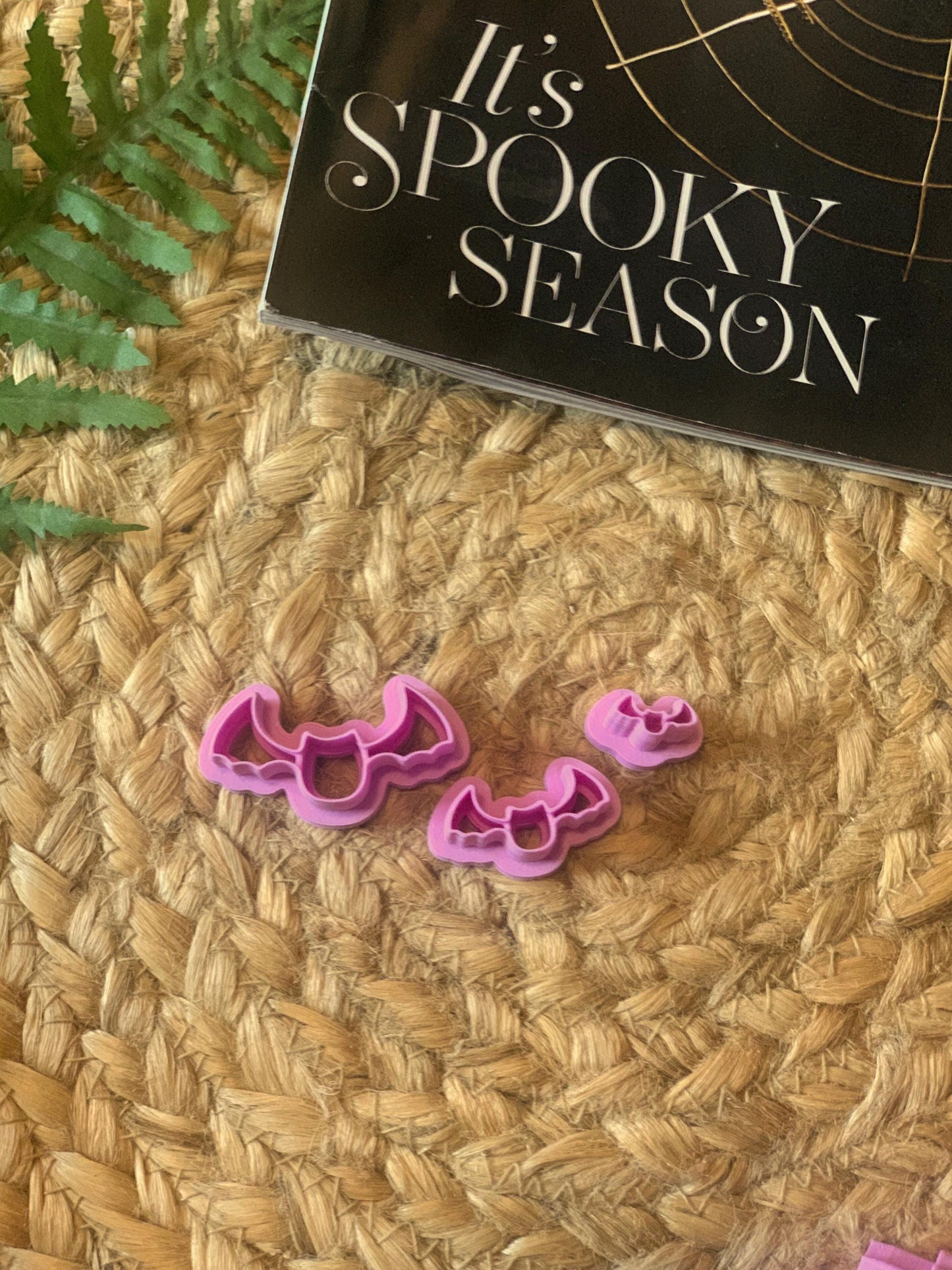 Bat Polymer Clay Cutter: Witchy Halloween Jewelry Tool, 3 Sizes
