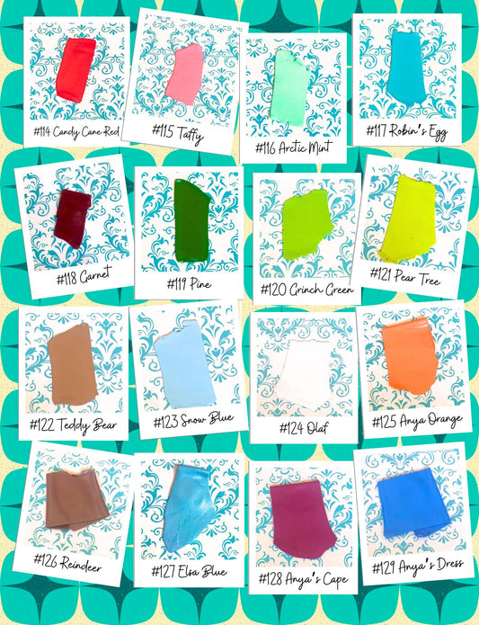 Holiday Color Recipes for use with Sculpey Premo clay (Digital), with Disney inspired FROZEN Color recipe pack. Plus 5 BONUS recipes