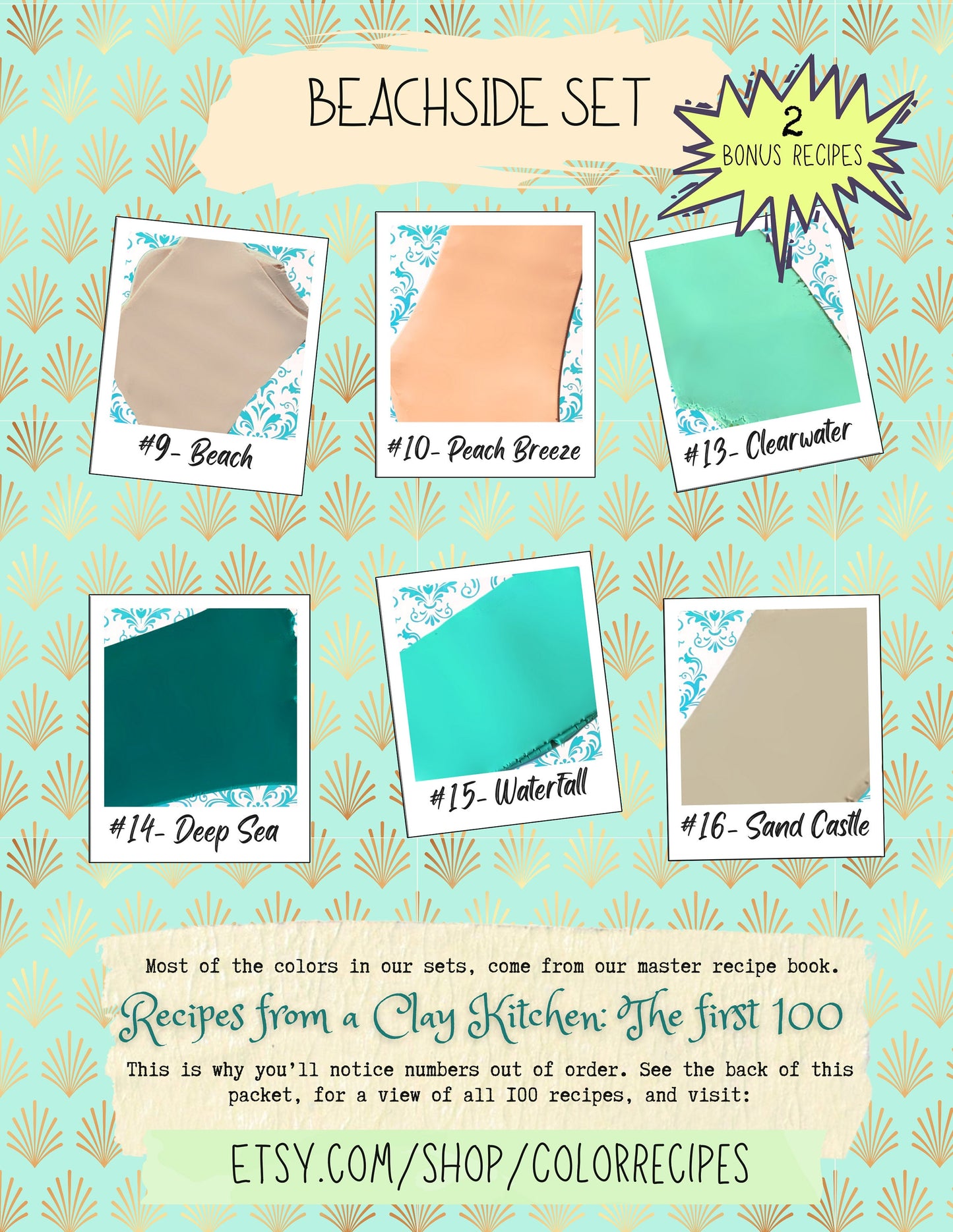 Sculpey Premo Polymer Clay Color Recipes: Beachside Palette (Digital Download)
