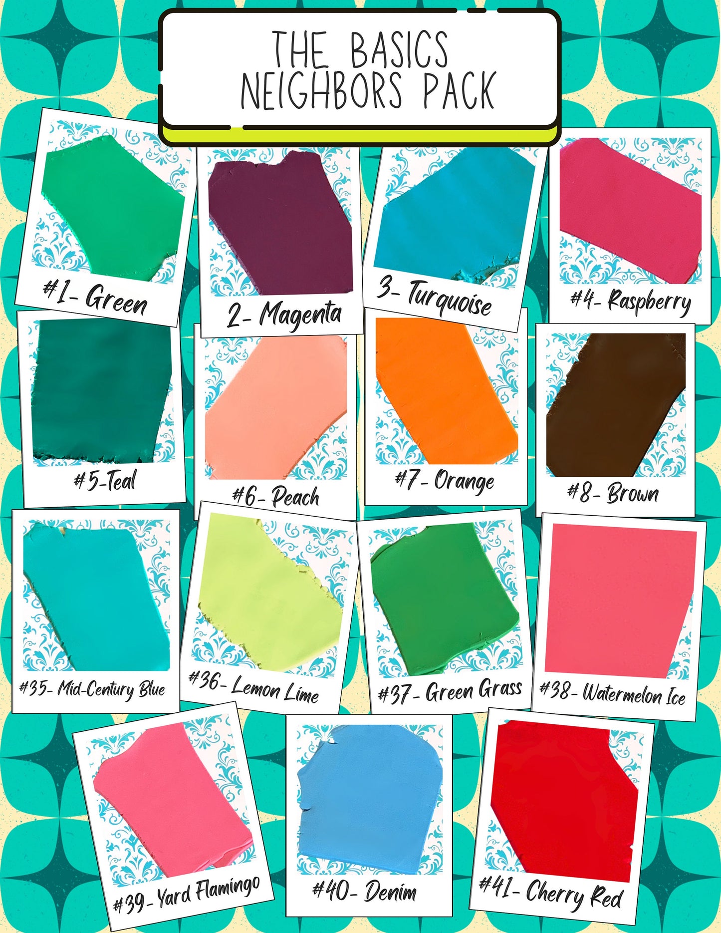 Sculpey Premo Polymer Clay Color Recipes: Basic & Neighbor Set (Digital Recipe Cards)