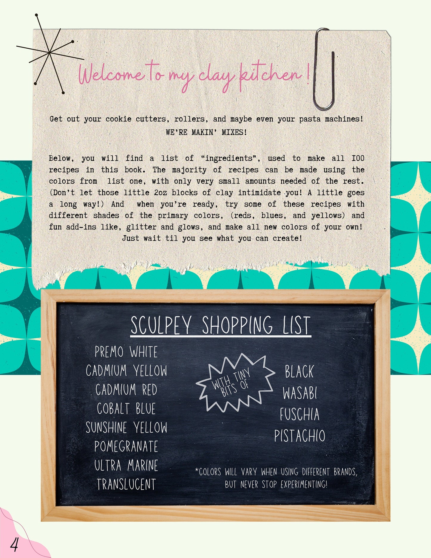 100 DIGITAL Polymer Clay Color Recipes: Sculpey Premo Mixing Guide (Instant Download)