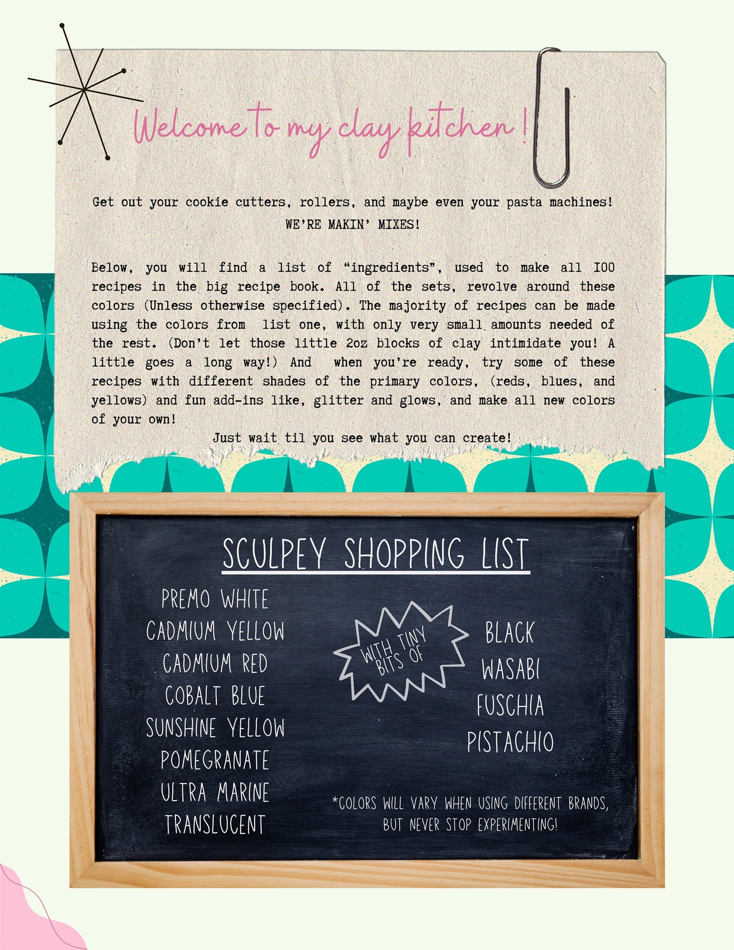 Sculpey Premo Polymer Clay Color Recipes: Cottagecore Earth Tones (Digital Download)