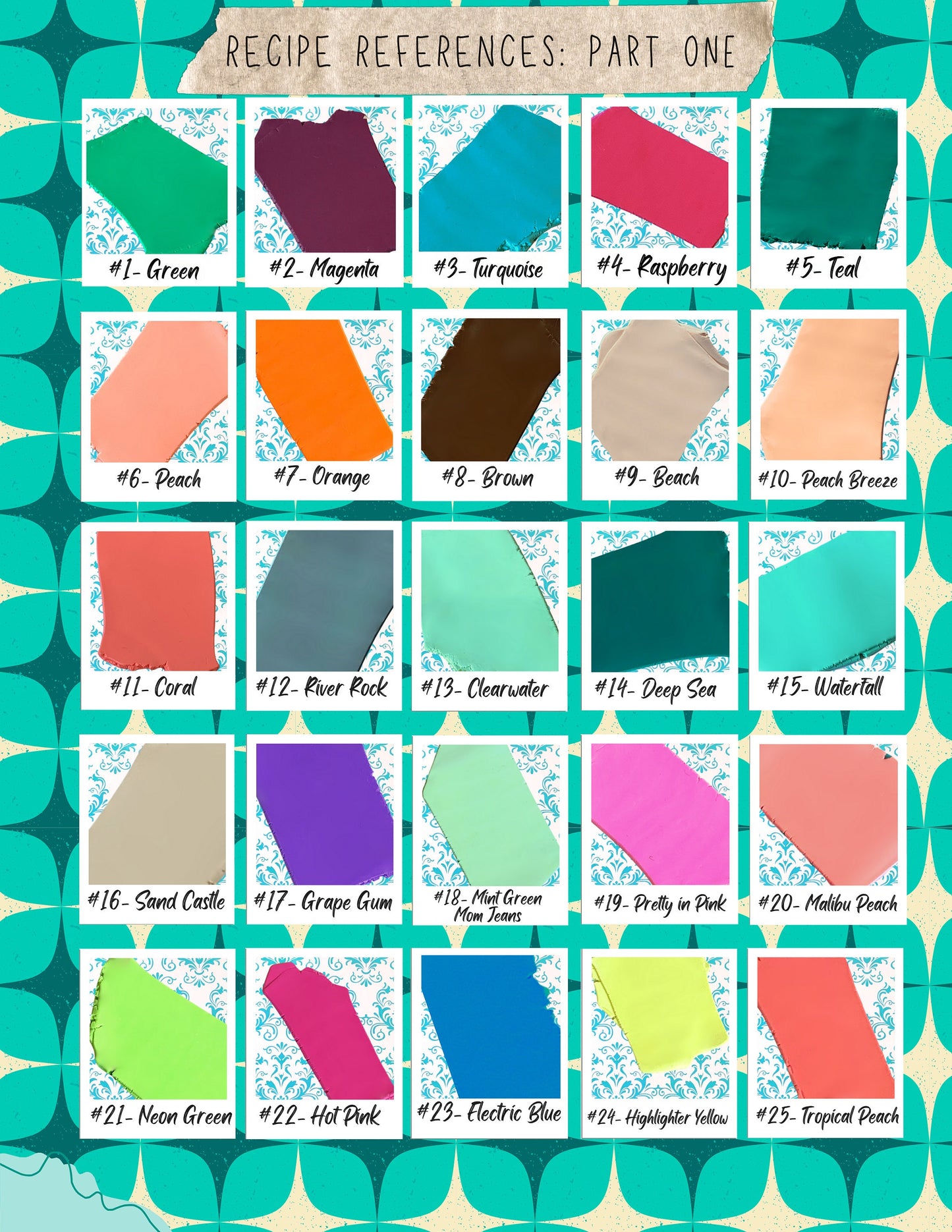 50 Polymer Clay Color Recipes: Sculpey Premo Mixing Guide (Digital)