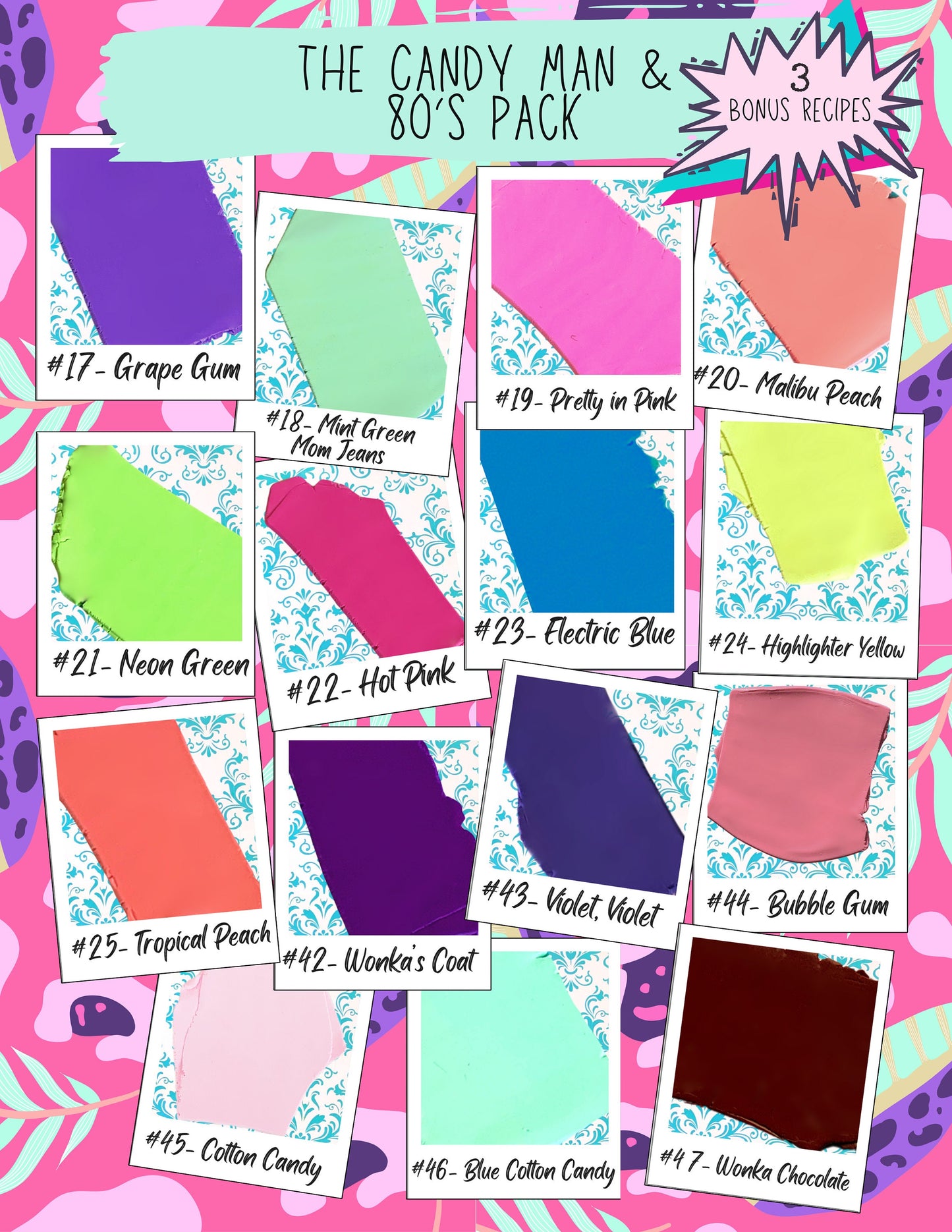 Sculpey Premo Polymer Clay Color Recipes: 80's & Candy Man (Digital)