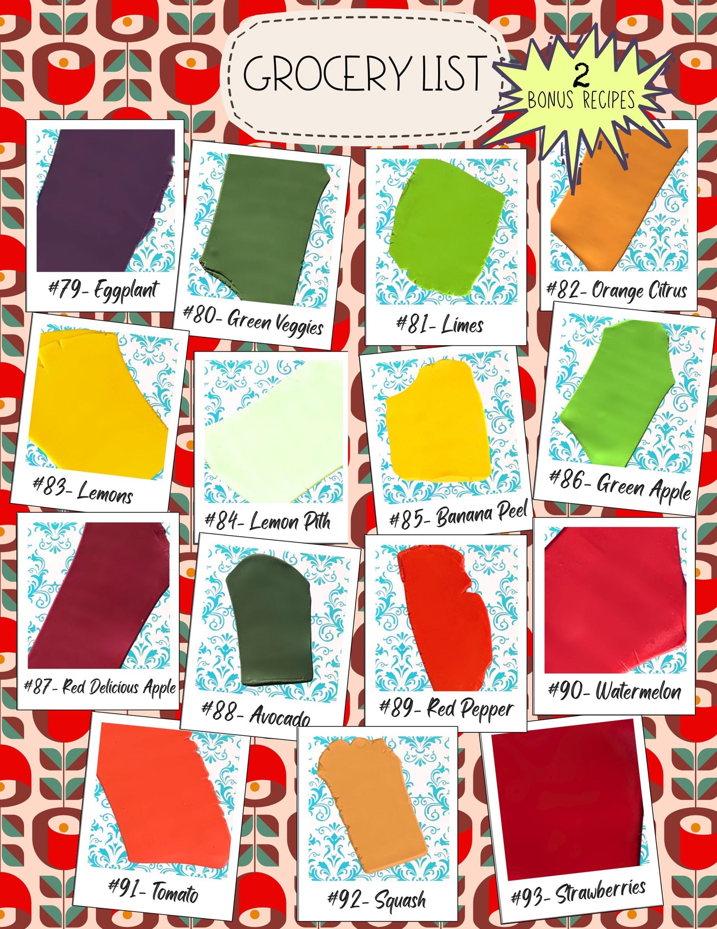 Sculpey Premo Polymer Clay Color Recipes: Farmers Market Palette (Digital)