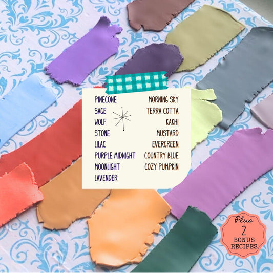 Polymer Clay Color Recipes: Boho Woods Palette (PDF Pattern)