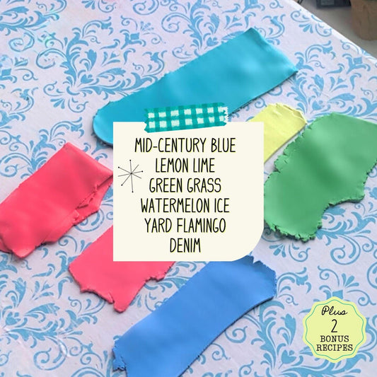 Mid-Century Polymer Clay Color Palette: 6-Color Recipe Set (Digital)