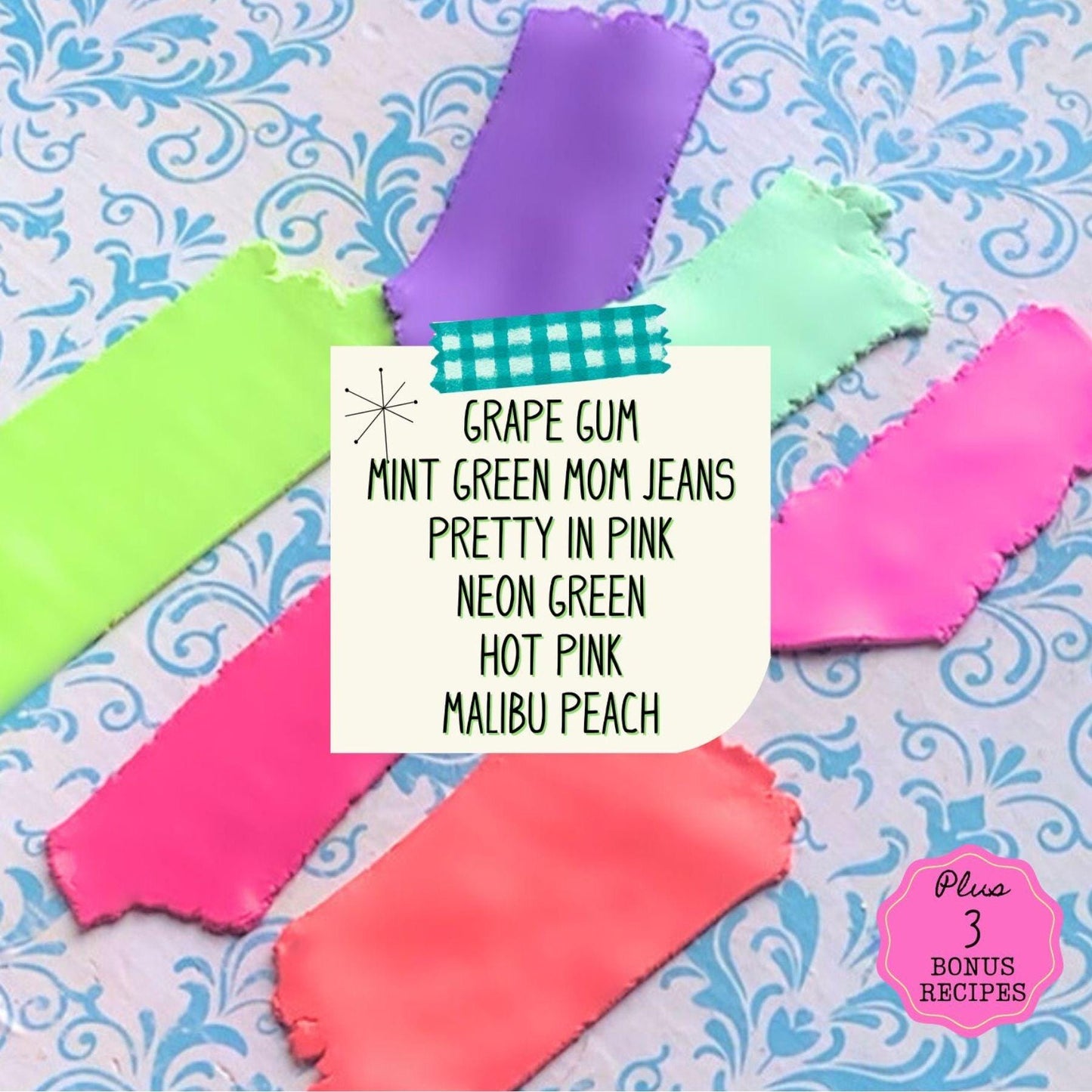 80s Neon Sculpey Premo Polymer Clay Color Recipes (Digital)