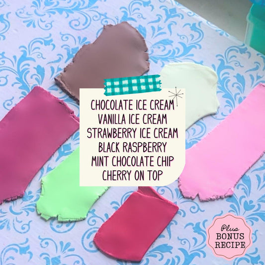 Sculpey Premo Polymer Clay Color Recipes: Ice Cream Palette (Digital)
