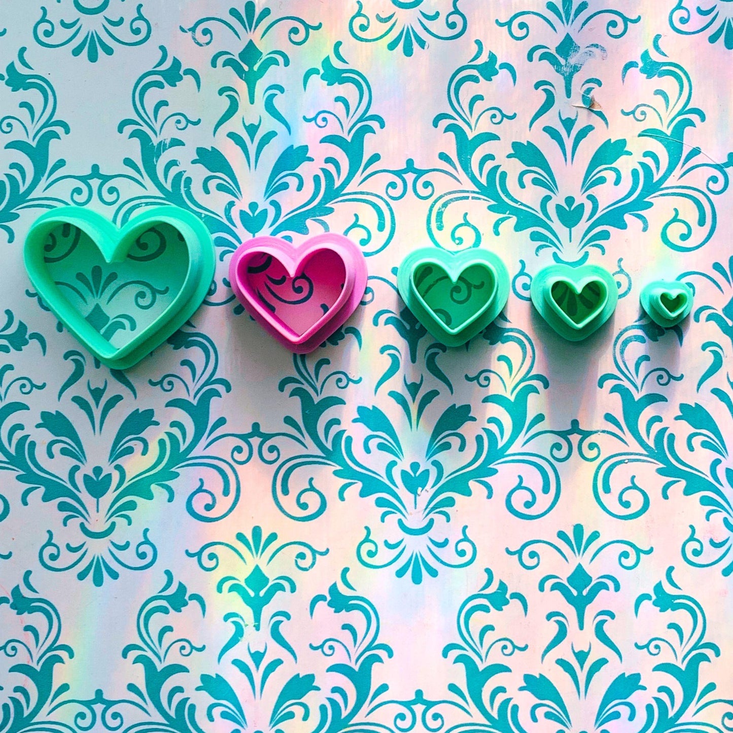 Heart Clay Cutter Set: Polymer Clay Jewelry Tool, 5 Sizes