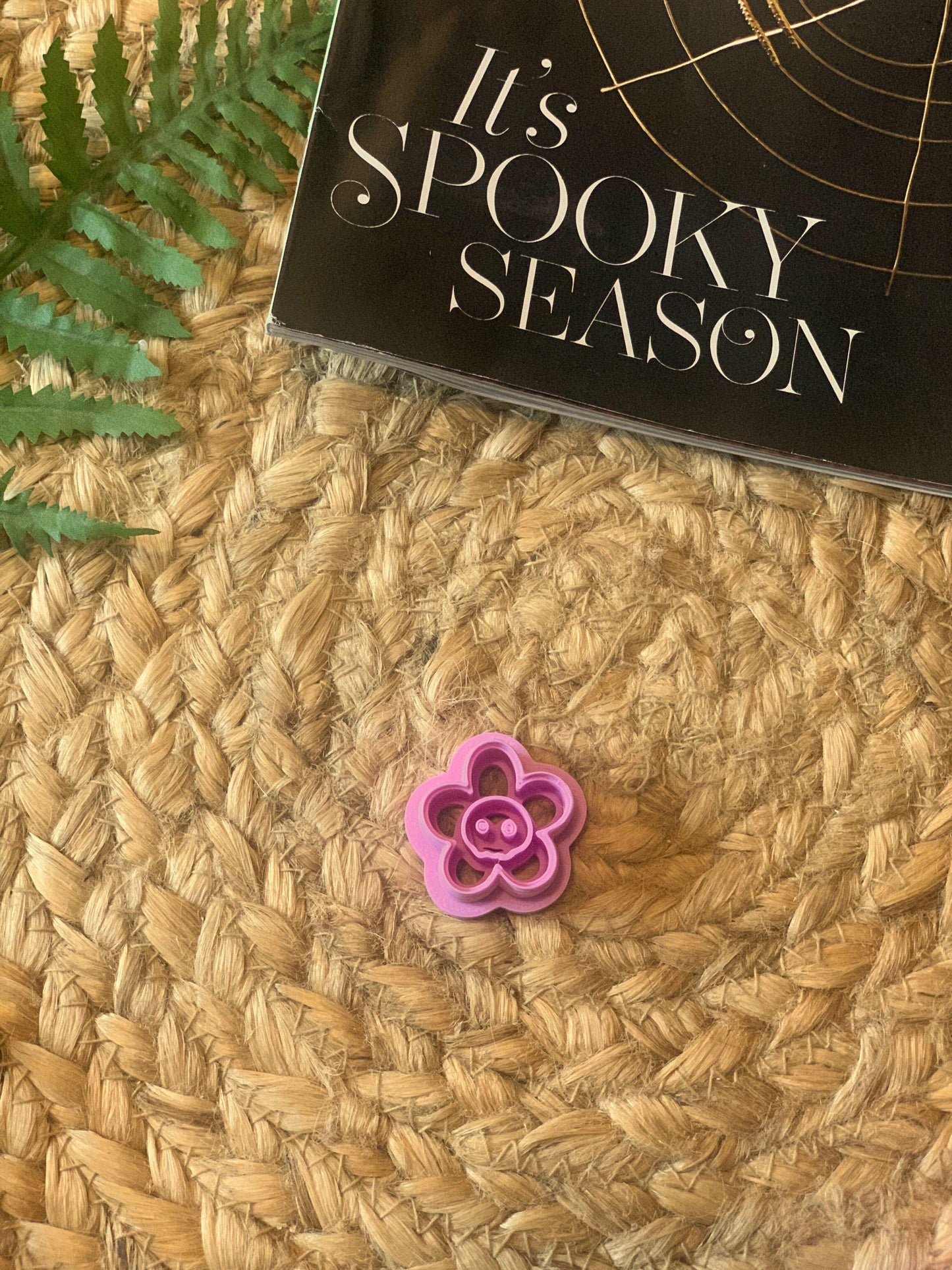 Cute Flower Skull cutter for Polymer Clay, witchy, autumn, spooky, halloween, fun, kids, clay craft, earring/jewelry making supplies/tools