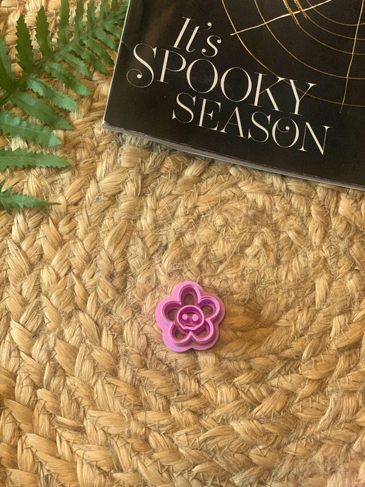 Cute Flower Skull cutter for Polymer Clay, witchy, autumn, spooky, halloween, fun, kids, clay craft, earring/jewelry making supplies/tools