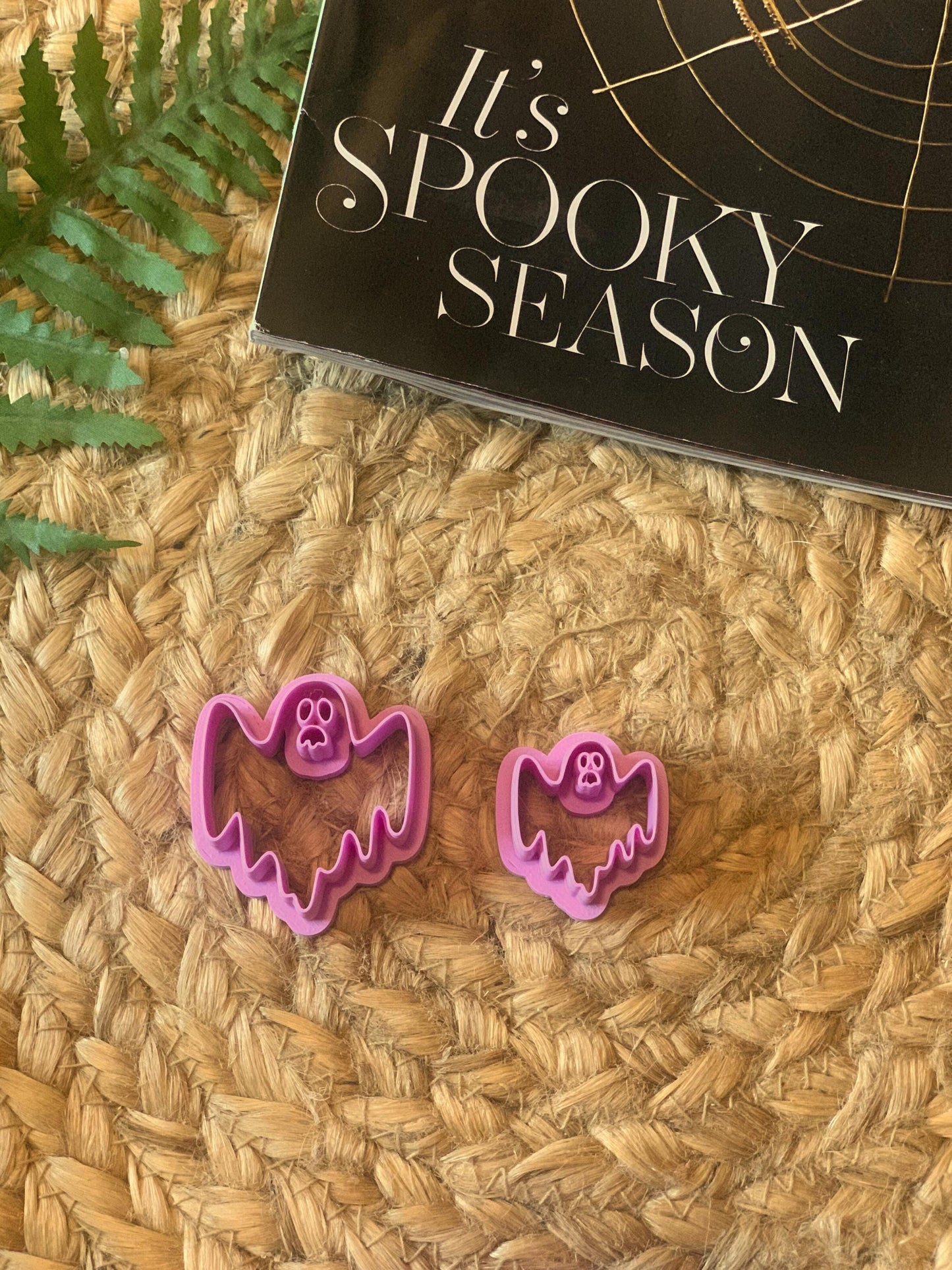 Boo Ghost cutter for Polymer Clay, witchy, autumn, spooky, halloween, fun, kids, clay craft, earring/jewelry making supplies/tools