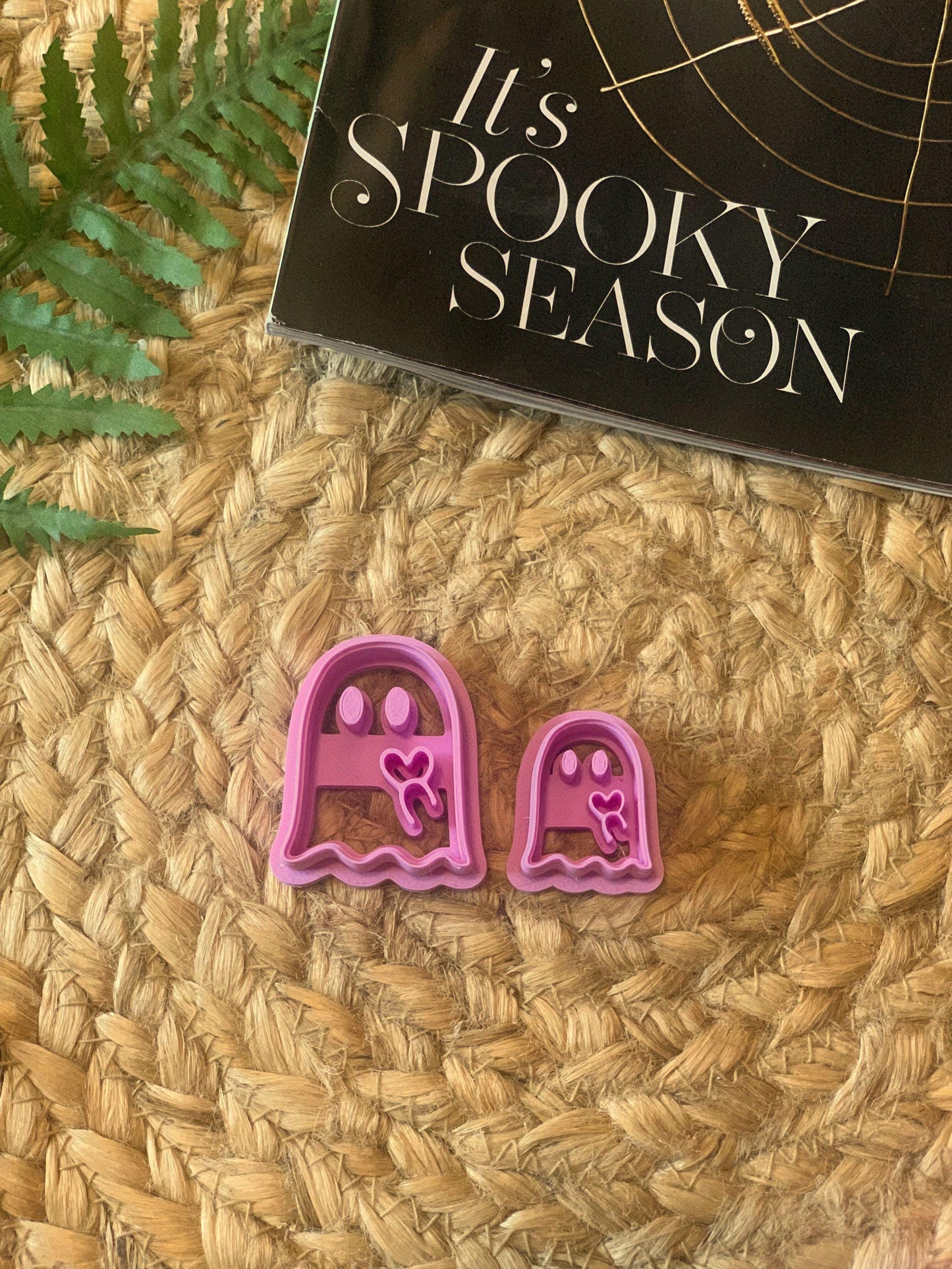 Cute Ghost & Heart cutter for Polymer Clay, witchy, autumn, spooky, halloween, fun, kids, clay craft, earring/jewelry making supplies/tools