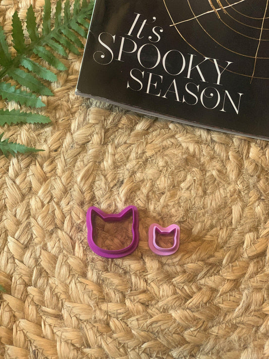 Cat Head Polymer Clay Cutter: Witchy Halloween Jewelry Supplies