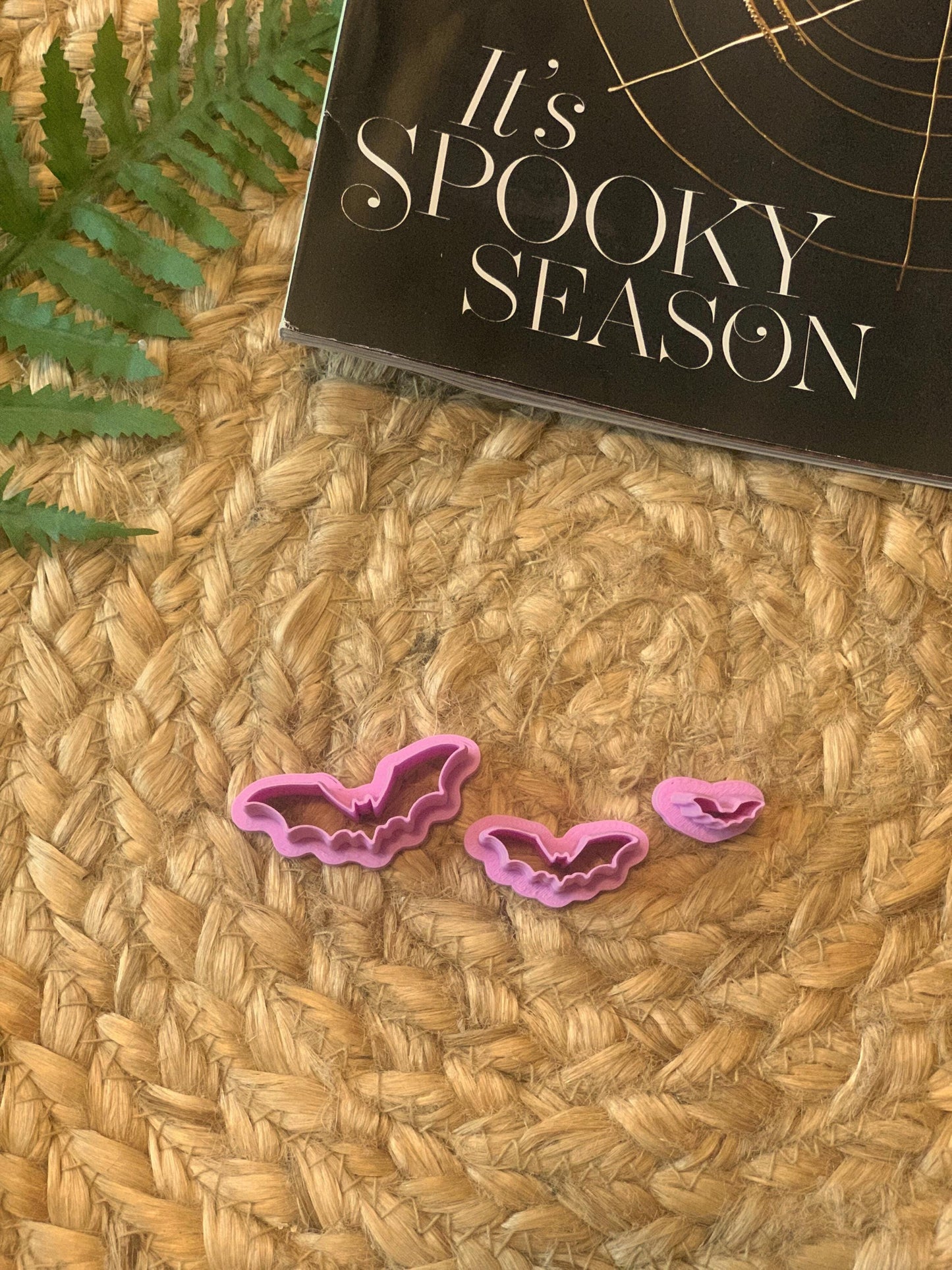 Bat shaped cutter for Polymer Clay, 3 sizes, witchy, autumn, spooky, halloween, clay craft, earring/jewelry making supplies/tools, studs