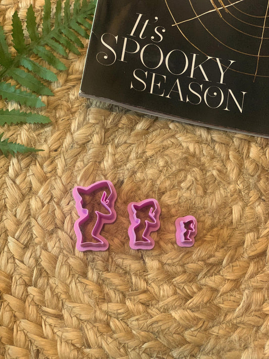 Witch Silouhette cutter for Polymer Clay, witchy, autumn, spooky, halloween, witchcraft, clay craft, earring/jewelry making supplies/tools