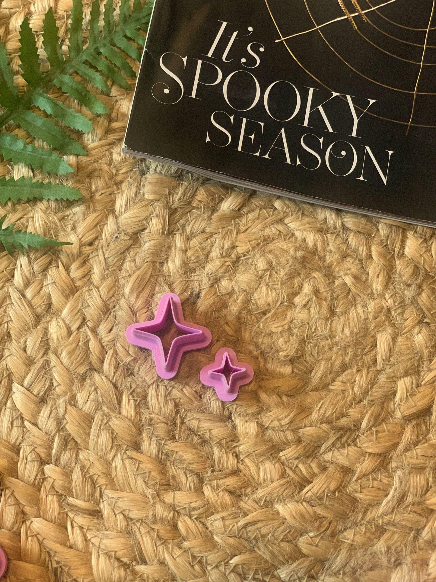 Four Point Star cutter for Polymer Clay, witchy, autumn, spooky, halloween, twinkle, clay craft, stud earring/jewelry making supplies/tools