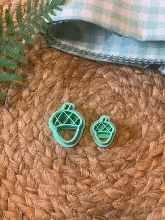 Acorn Cap cutters for Polymer Clay, 2 sizes, autumn, cozy, woodland, forest, cottagecore, clay craft, earring/jewelry making supplies/tools