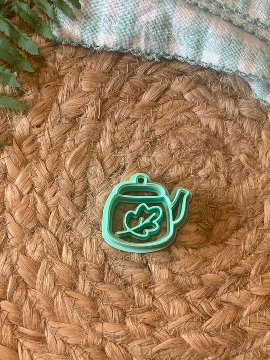 Teapot Leaf Polymer Clay Cutter: Cottagecore Jewelry Tool