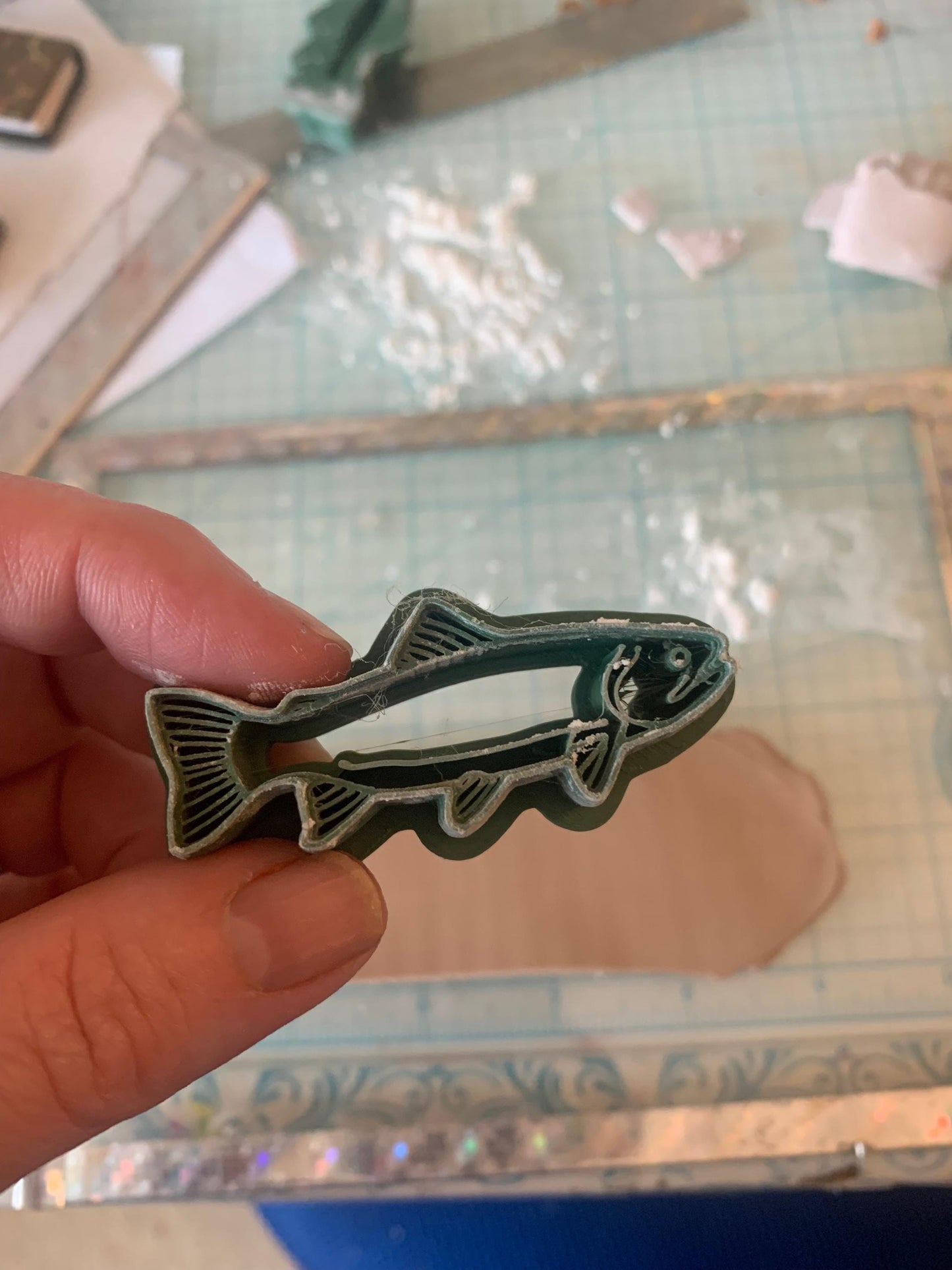 Trout Polymer Clay Cutter: Fishing Jewelry Making Tool, 2 Sizes