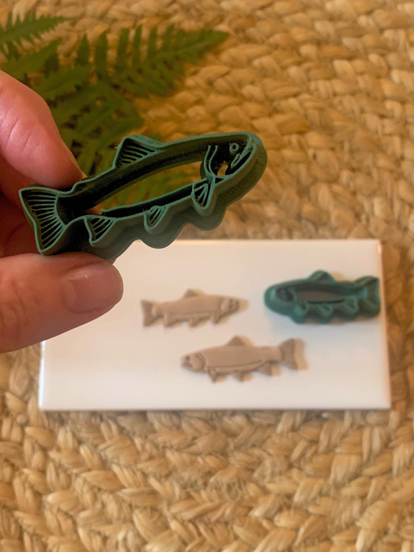 Trout Polymer Clay Cutter: Fishing Jewelry Making Tool, 2 Sizes