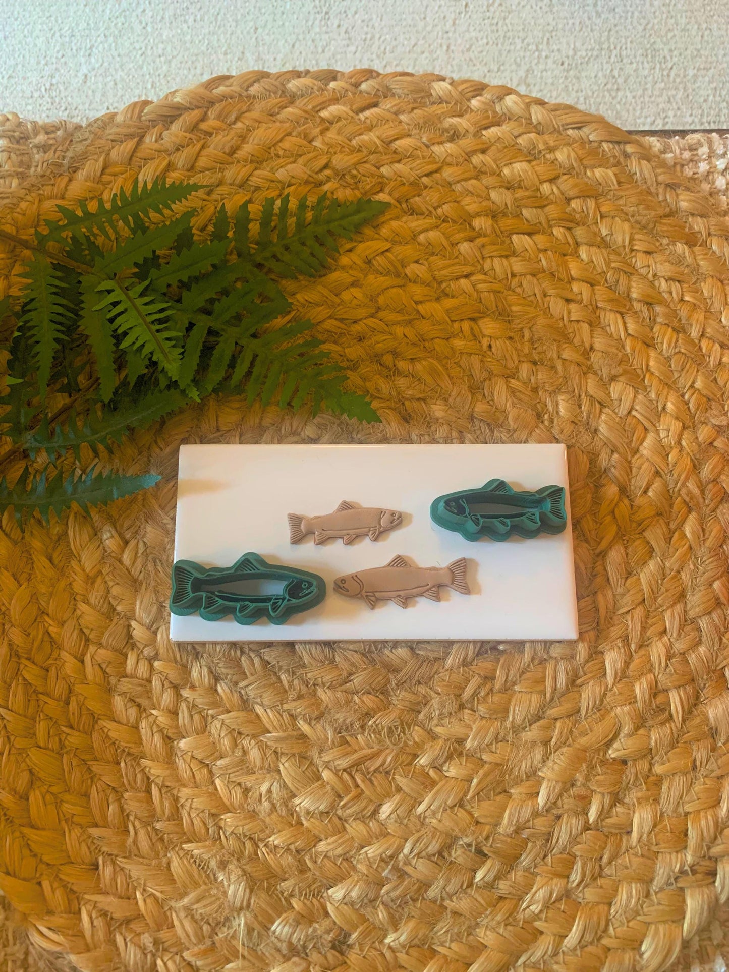 Trout Polymer Clay Cutter: Fishing Jewelry Making Tool, 2 Sizes