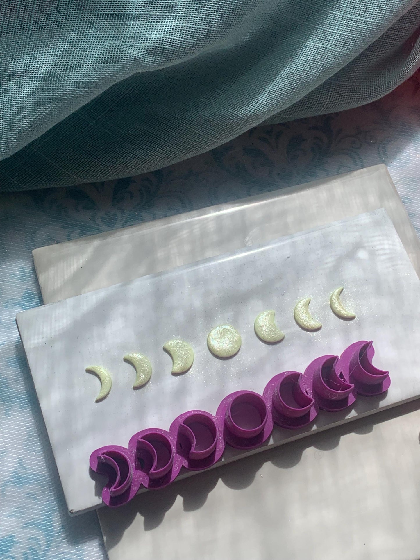 Moon Phase cutter set for Polymer Clay, witchy, autumn, spooky, halloween, witchcraft, clay craft, earring/jewelry making supplies/tools