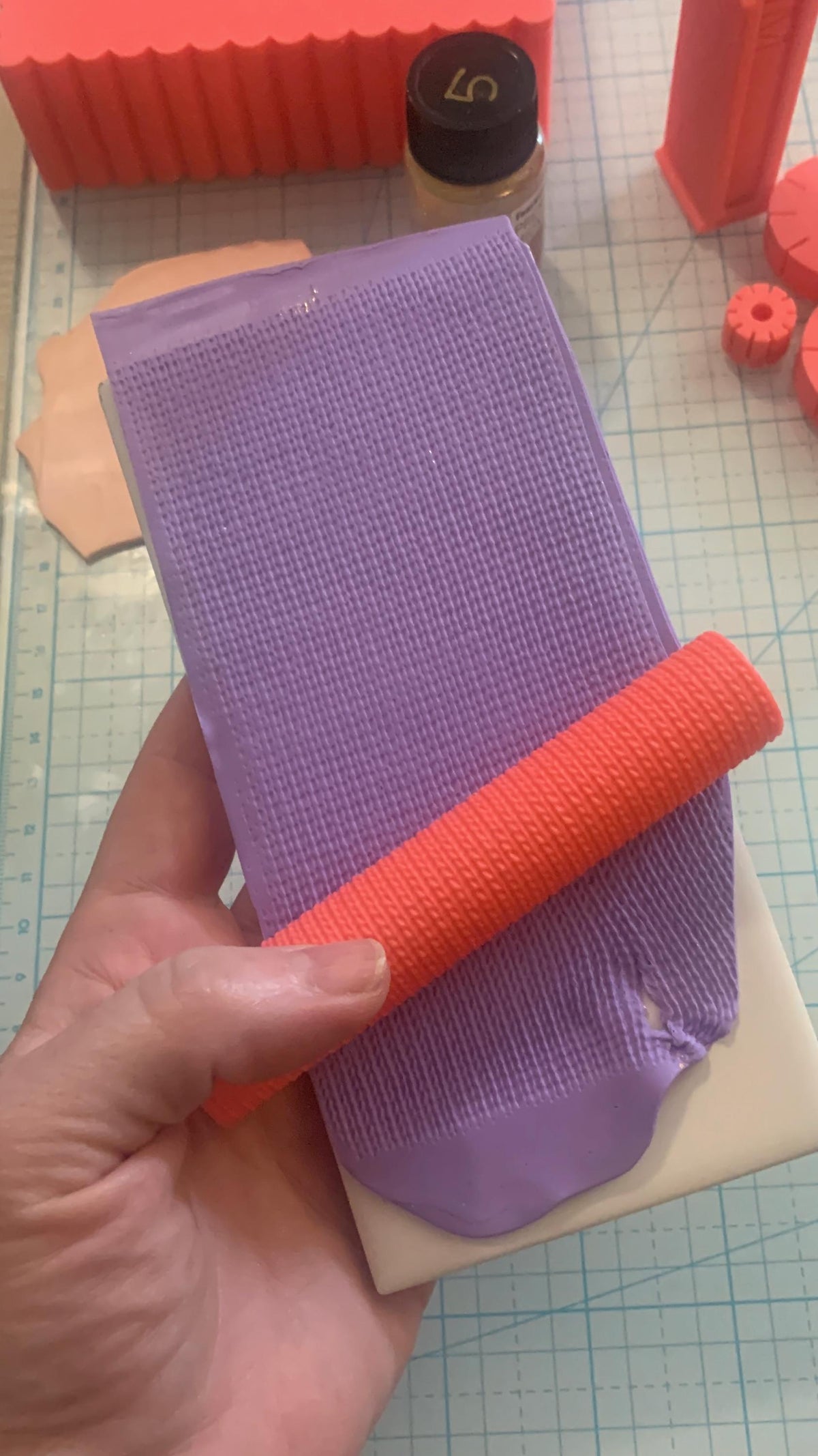 Jersey knit cotton Texture Roller for Polymer Clay | Fabric Pattern texture