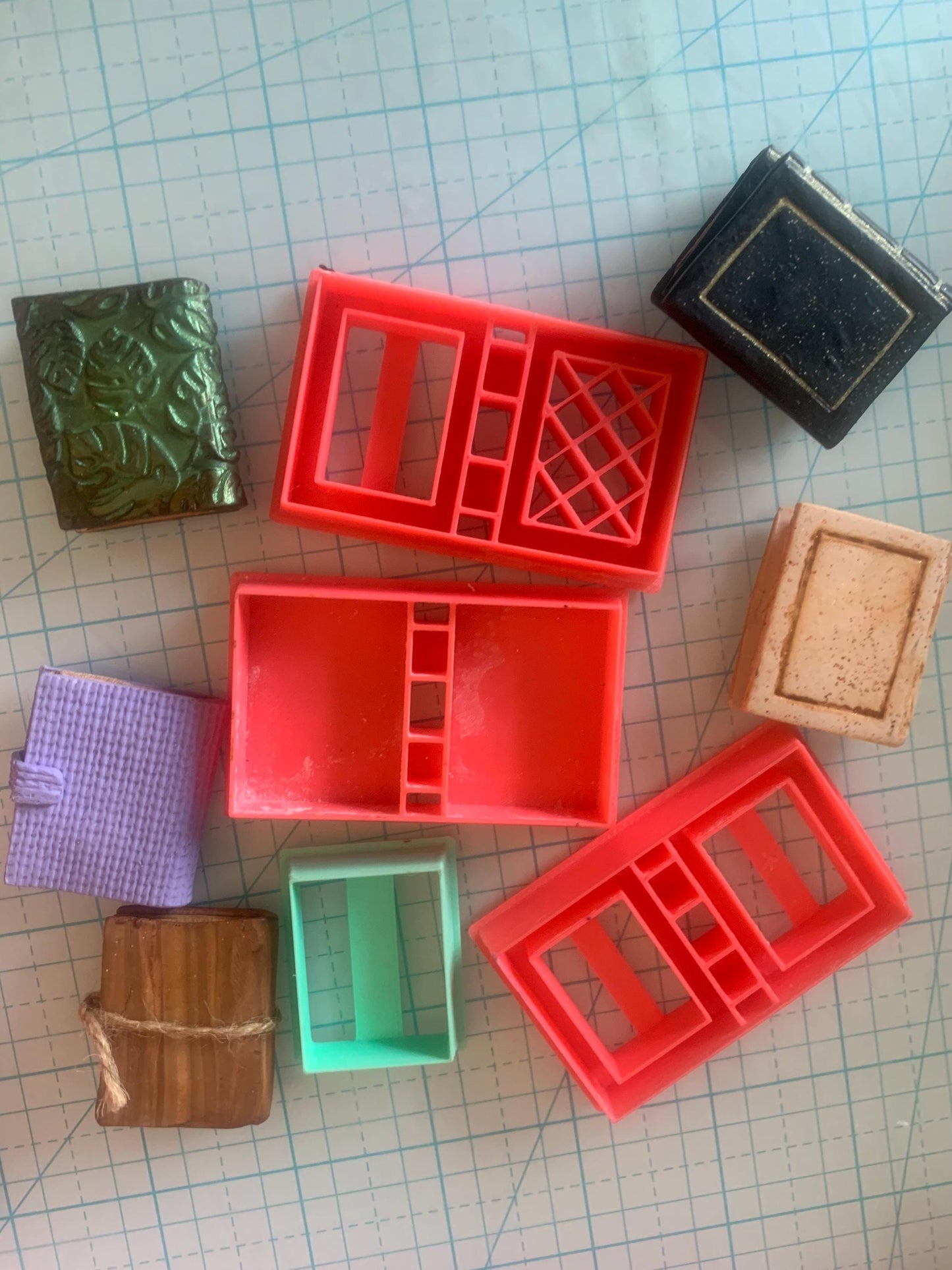 Polymer Clay Book Cutter Set: Fabric Texture, Sharp Cutters