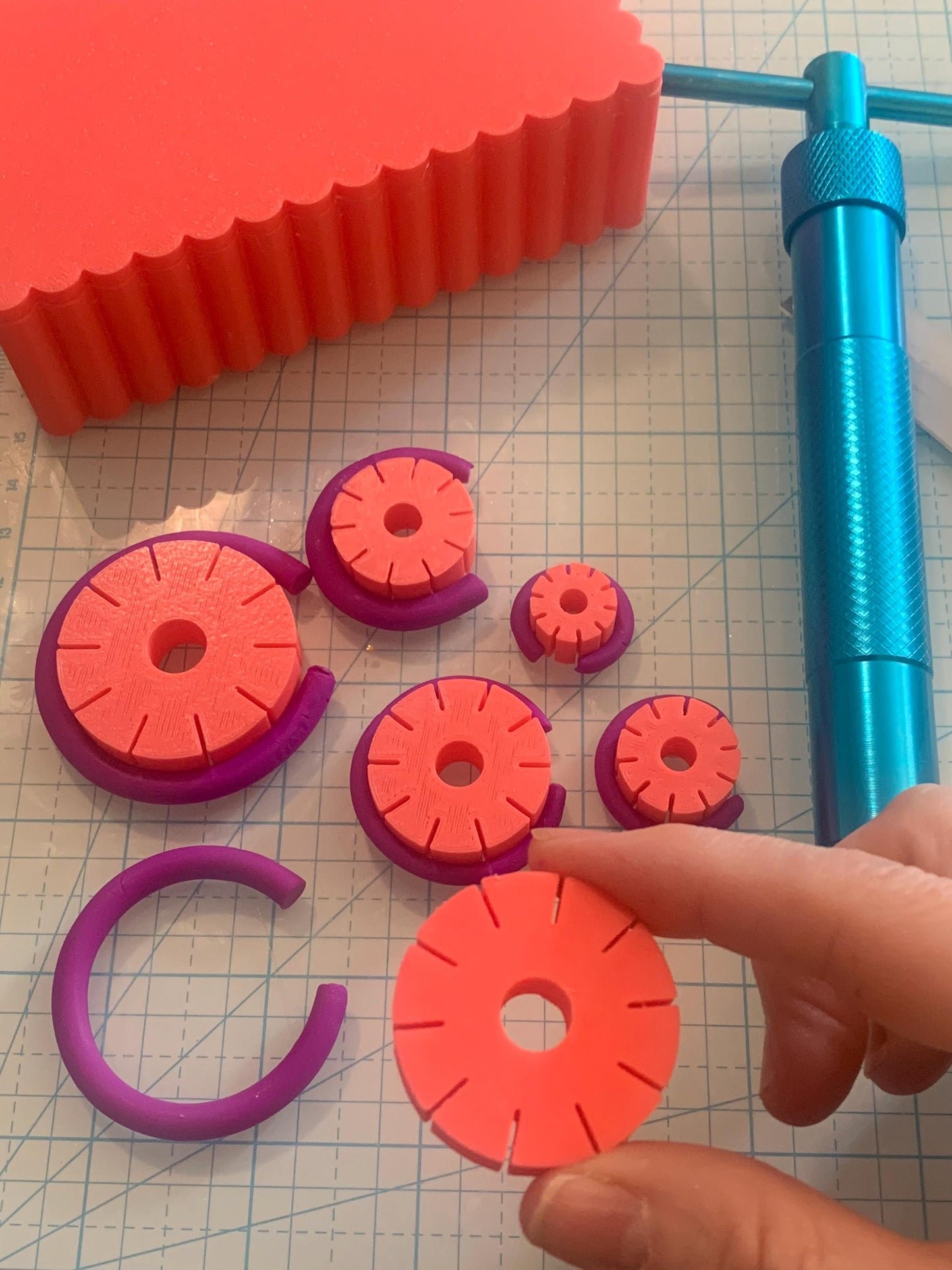 Hoop guide Set, for Polymer Clay earrings, supplies and tools, 6 sizes