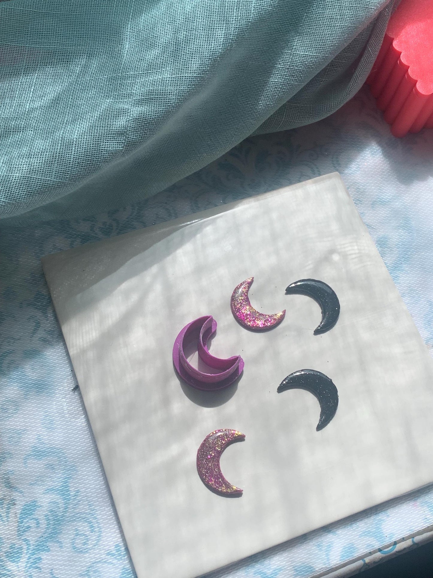 Cresent Moon cutter, Polymer Clay, witchy, autumn, spooky, halloween, witchcraft, clay craft, earring/jewelry making supplies/tools, 4 sizes