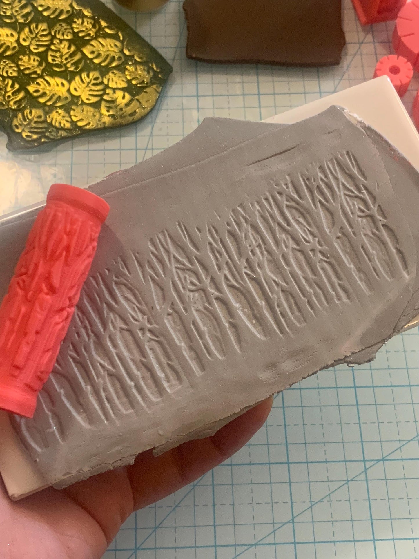 Forest Texture Roller for Polymer Clay, supplies and tools, birch trees, woods