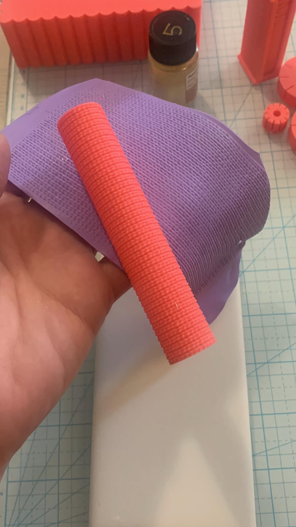 Jersey knit cotton Texture Roller for Polymer Clay | Fabric Pattern texture