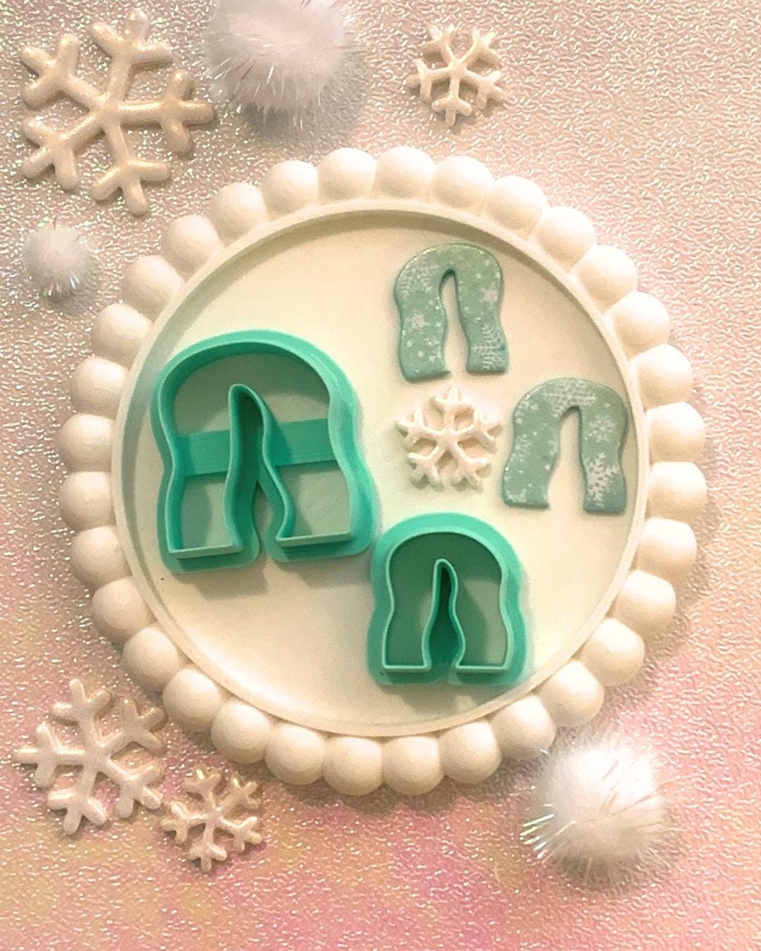 Boho Rainbow Arch Polymer Clay Cutter: wobbly organic, clay tools