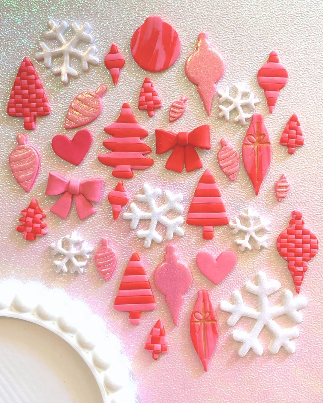 Retro Ornament Polymer Clay Cutter: holiday vintage Christmas nostalgia, fancy