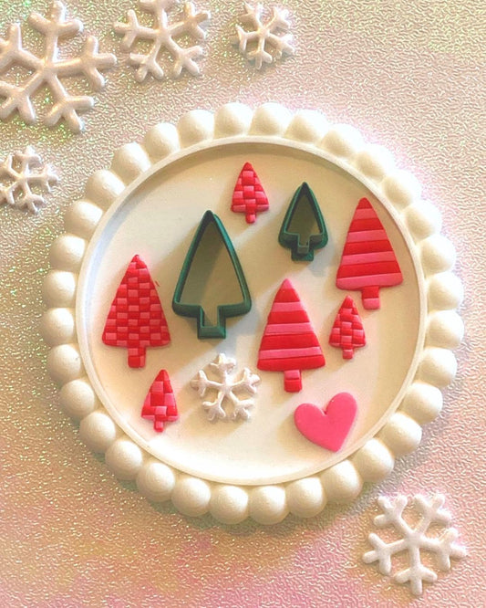 Triangle Christmas Tree Polymer Clay Cutter: Holiday Crafts