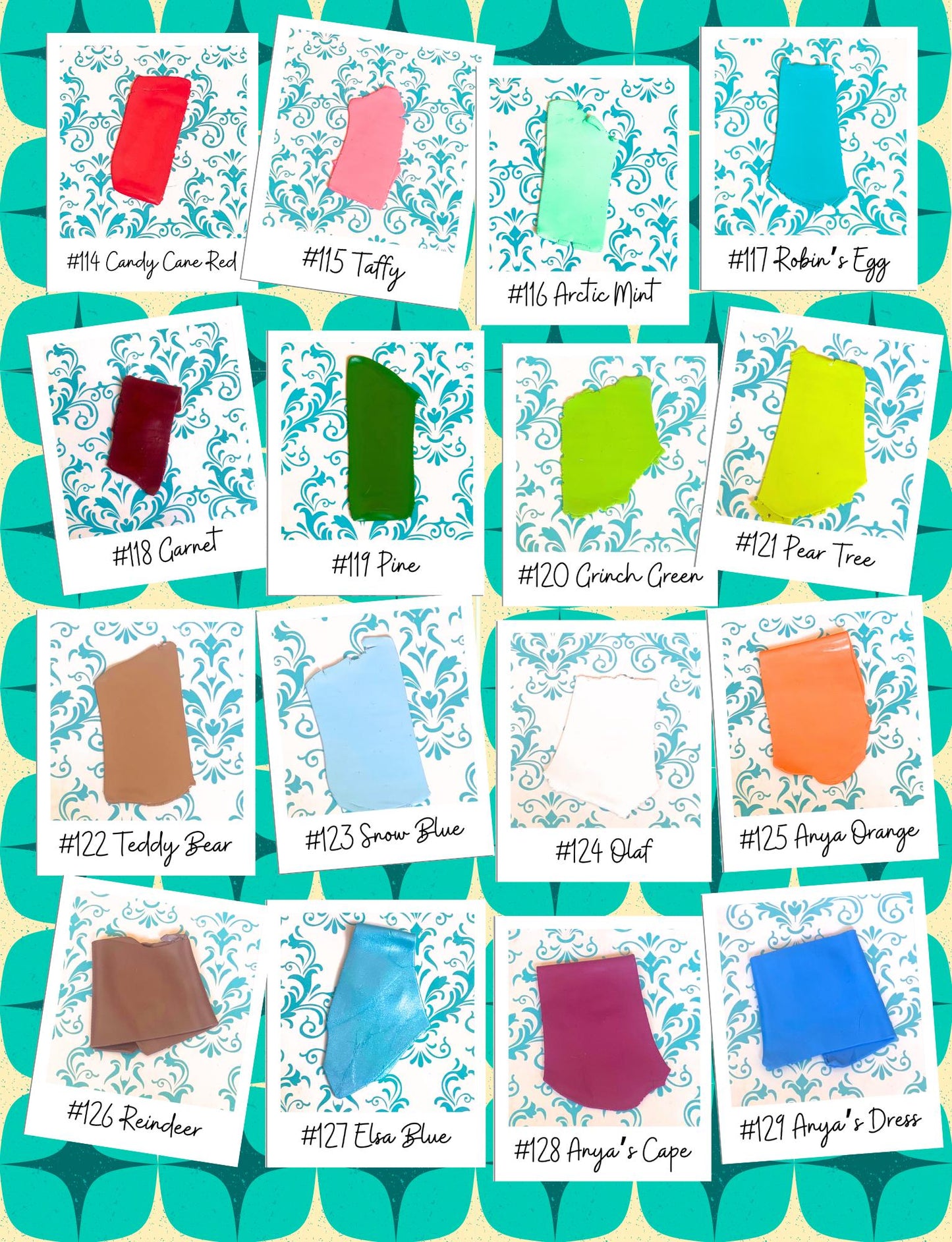 Holiday Color Recipes for use with Sculpey Premo clay (Digital), with Disney inspired FROZEN Color recipe pack. Plus 5 BONUS recipes