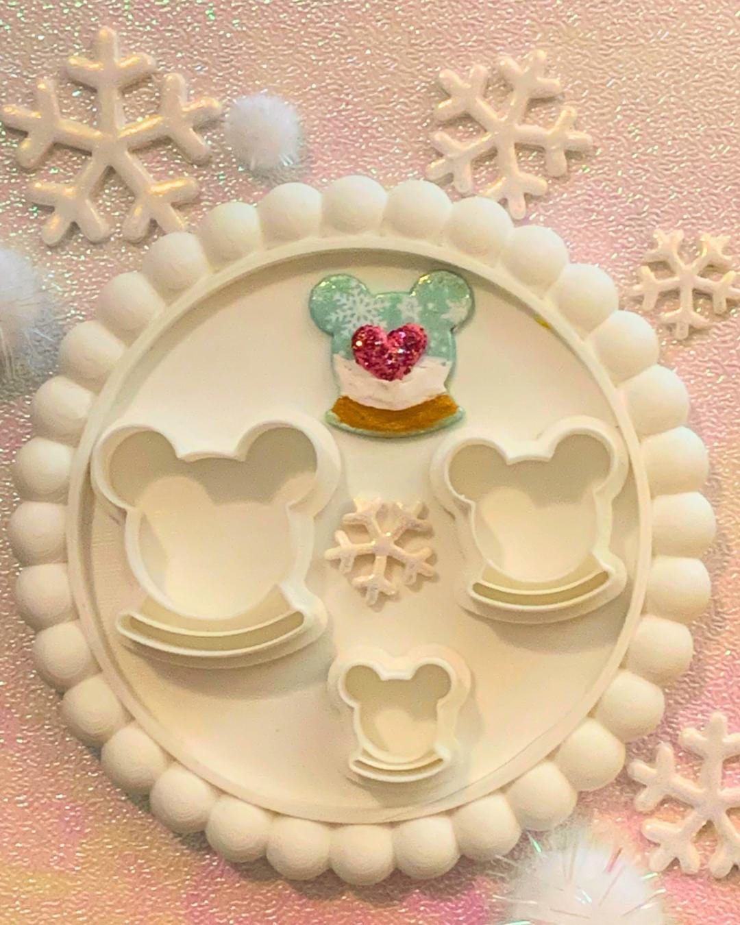 Mouse Snow Globe Polymer Clay Cutter: