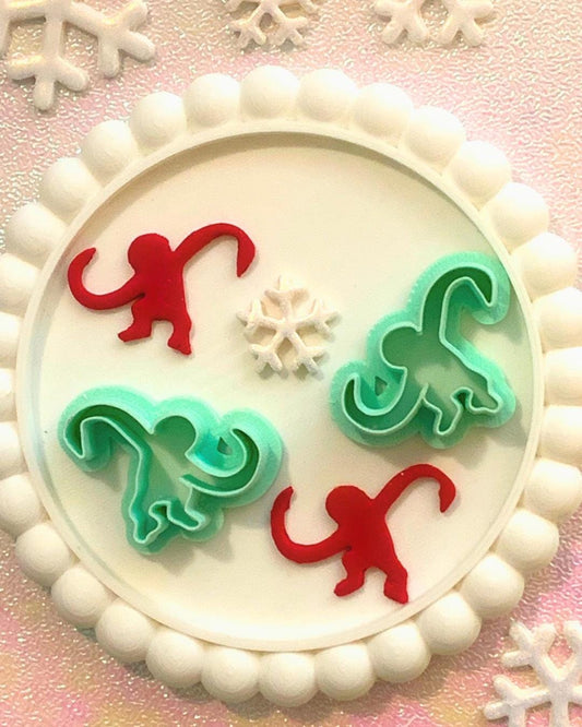 Barrel of Monkeys Polymer Clay Cutter: retro vintage Christmas nostalgia, toy cutters, clay tools