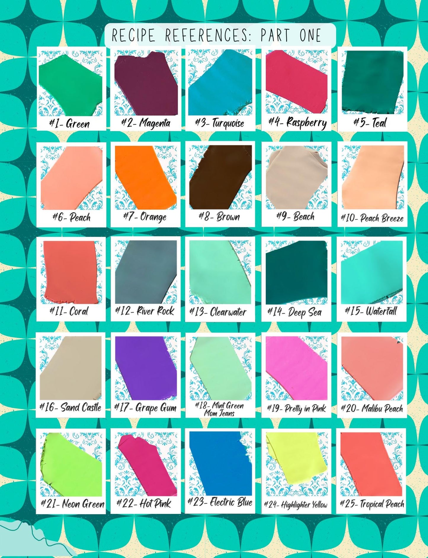 Holiday Color Recipes for use with Sculpey Premo clay (Digital), with Disney inspired FROZEN Color recipe pack. Plus 5 BONUS recipes