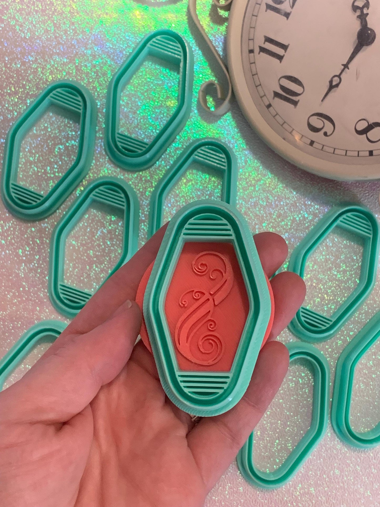 Hotel keychain clay cutter, polymer clay tool