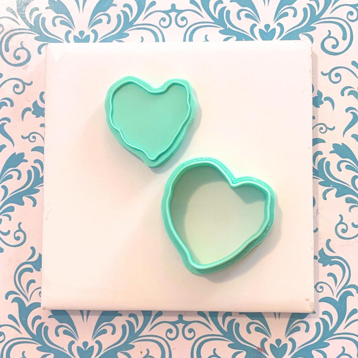 Heart Pickle/Pizza Polymer Clay Cutter  Valentine's Charm & Earring Tool