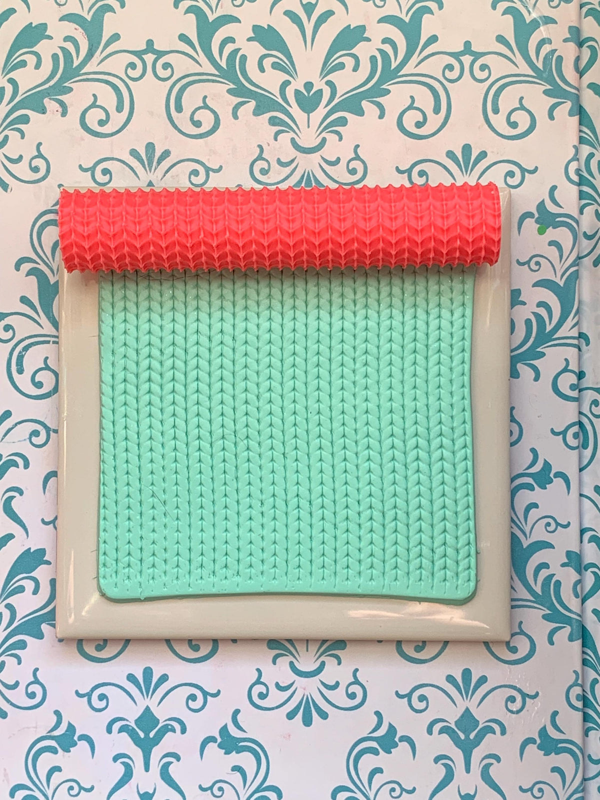 Knit Texture Roller for Polymer Clay | Sweater Pattern Yarn texture