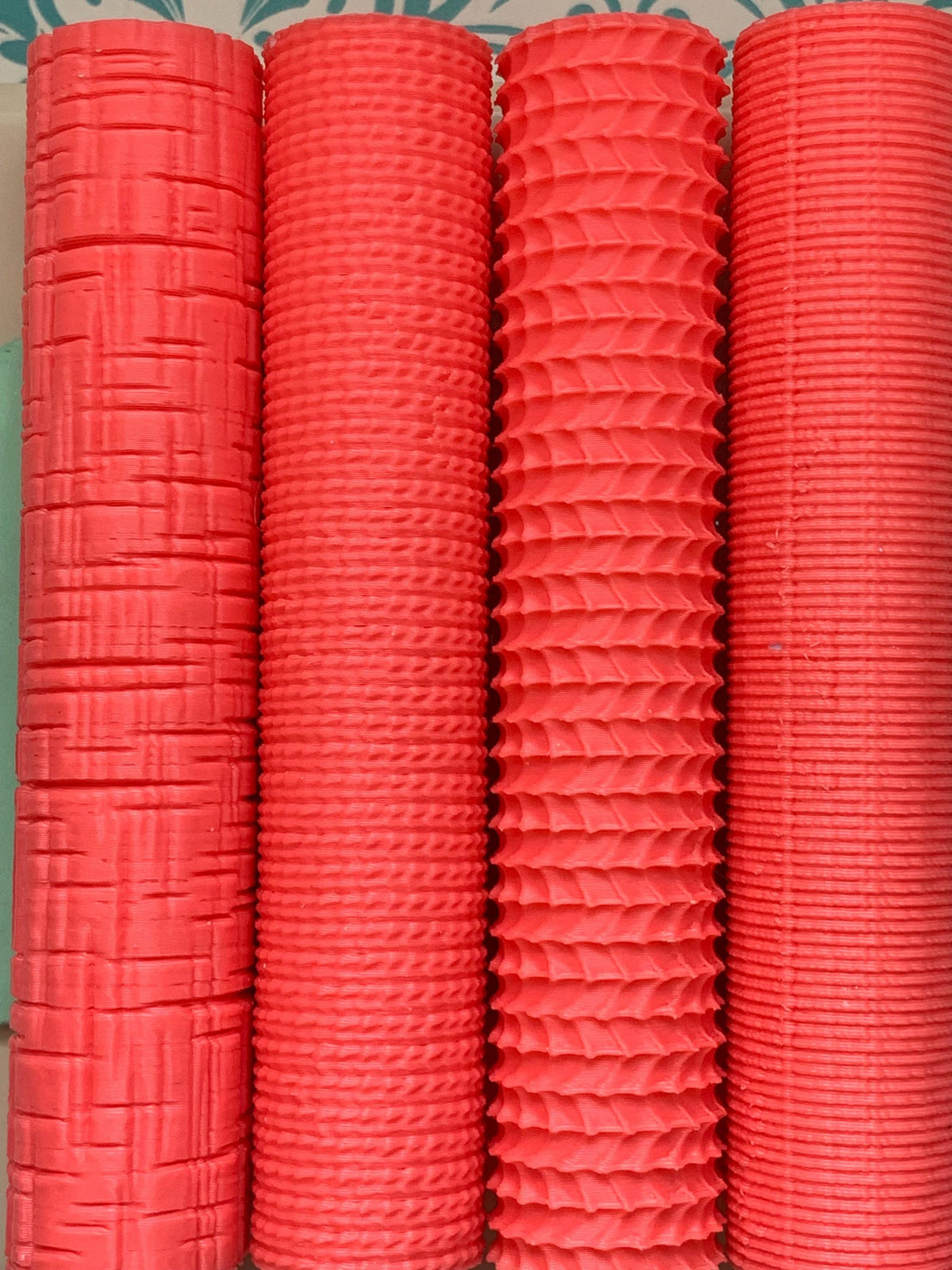 Crosshatch Linen Texture Roller for Polymer Clay | Fabric Pattern texture