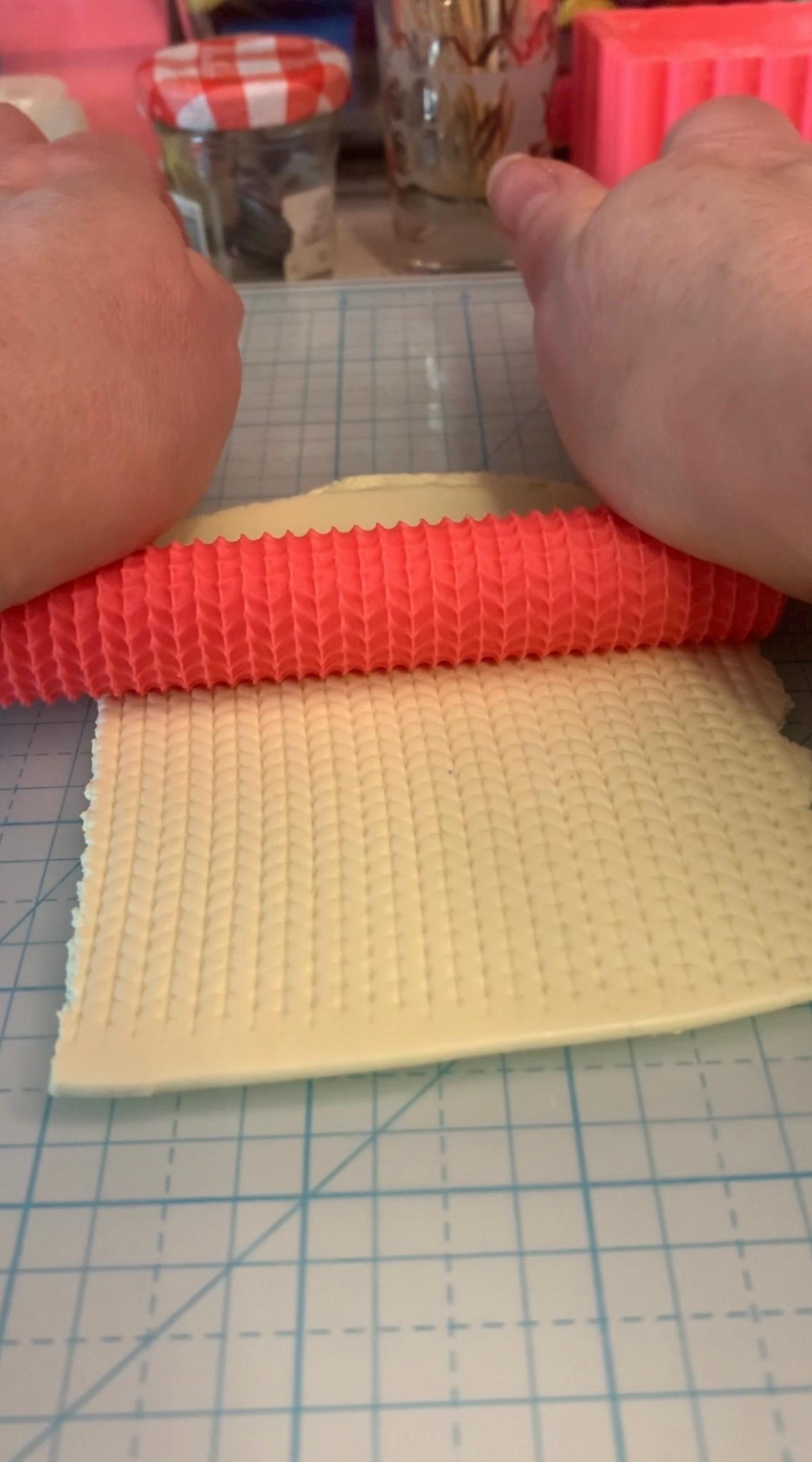 Knit Texture Roller for Polymer Clay | Sweater Pattern Yarn texture