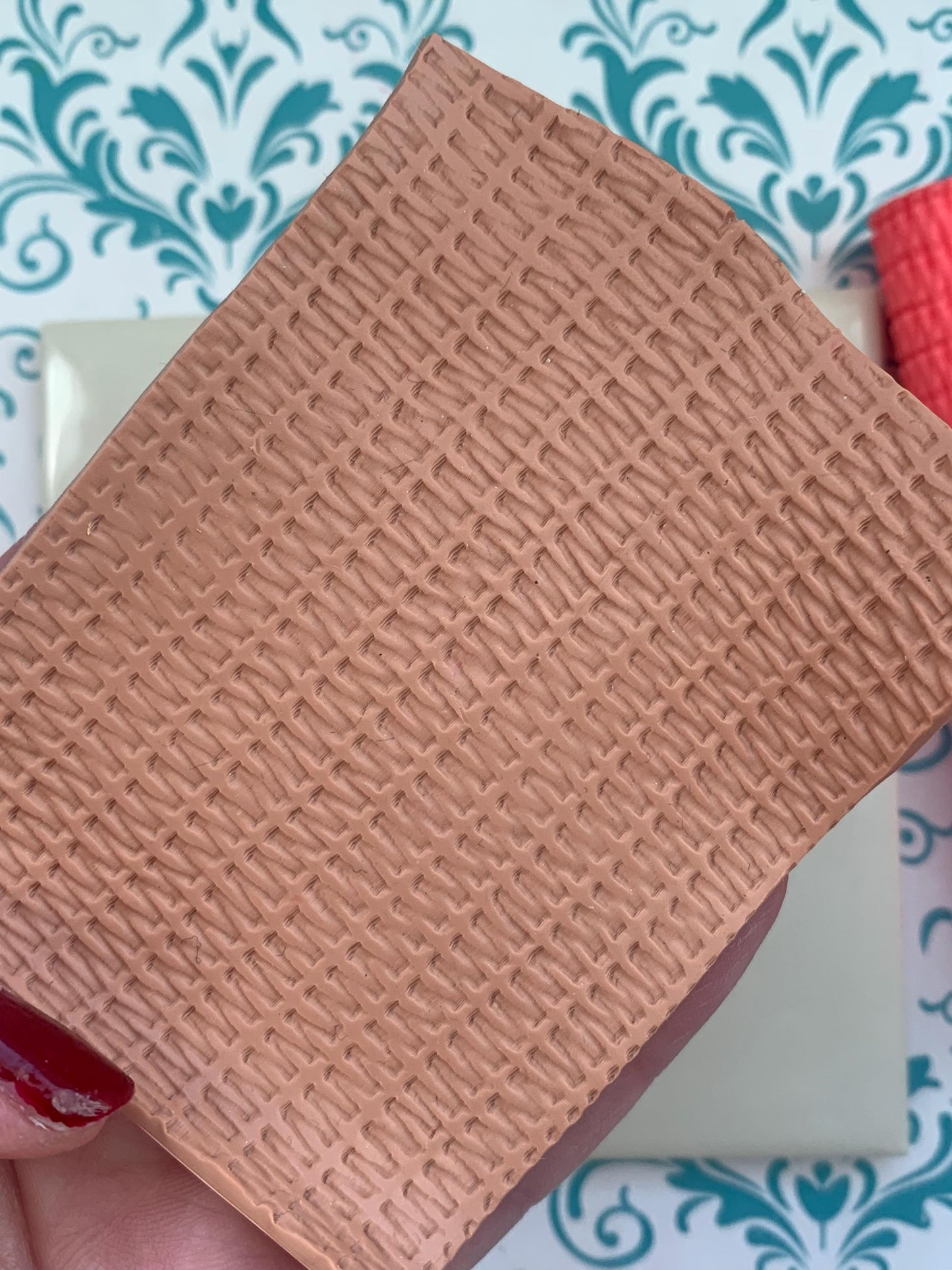 Wicker Weave Texture Roller for Polymer Clay | Basket Impression Tool