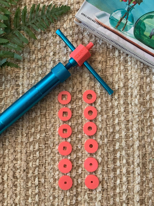 Extruder Discs for Polymer Clay | Micro Circle & Square Shapes | clay tools