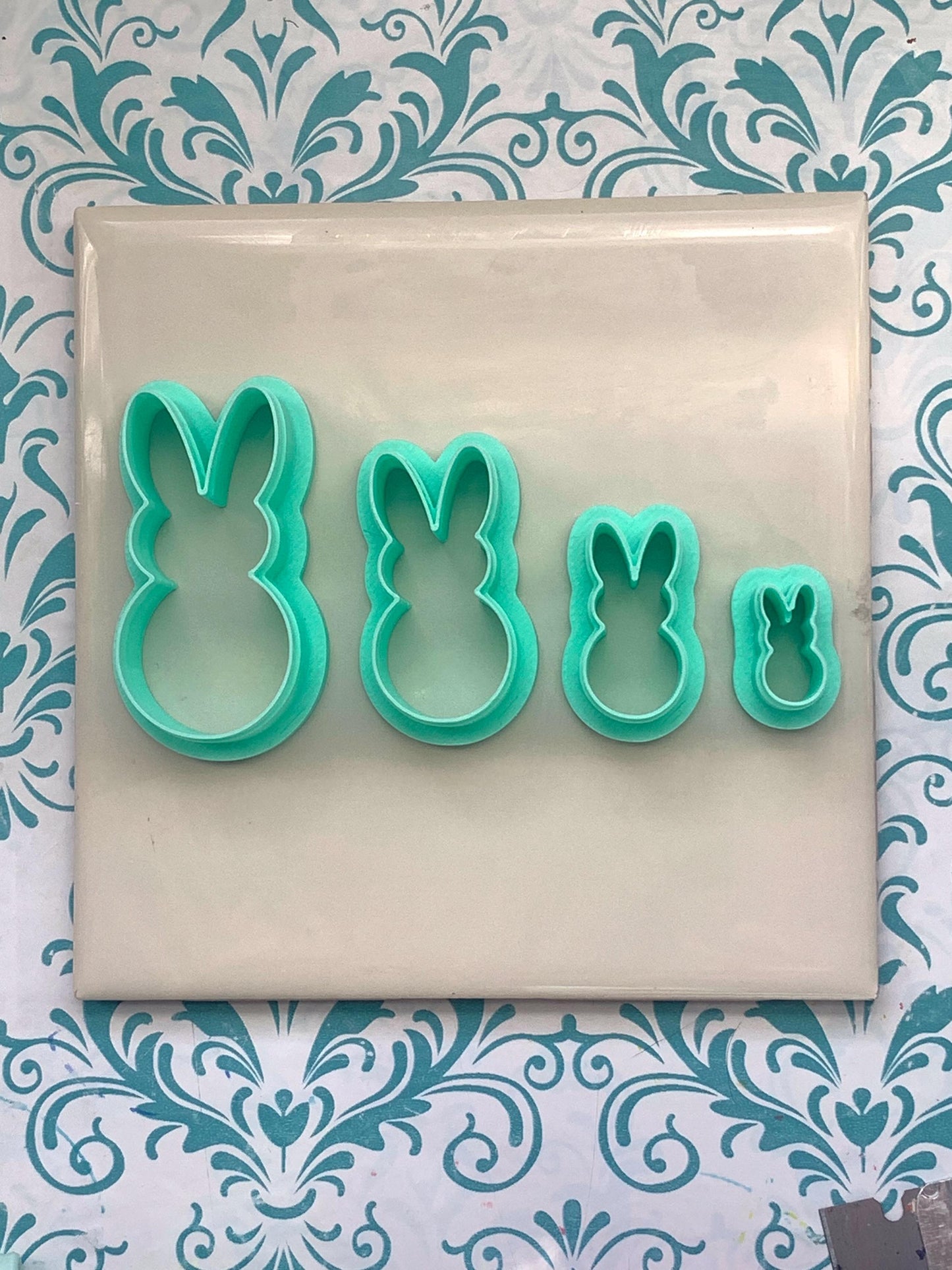 Marshmallow Bunny Polymer Clay Cutter| Easter Spring | jewelry making tools