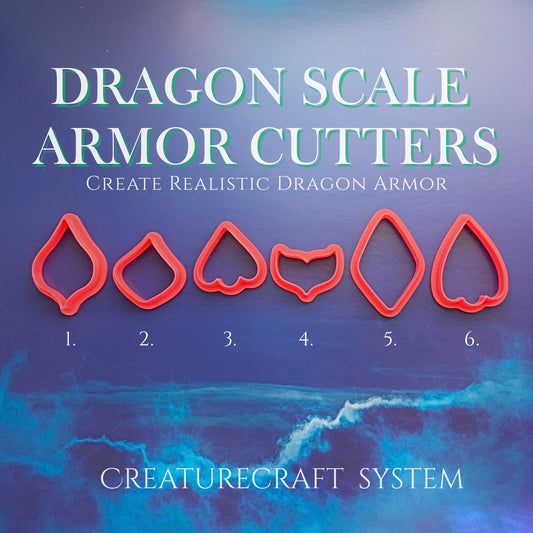 Dragon Scale Armor Cutters | Fantasy Creature Clay Tools